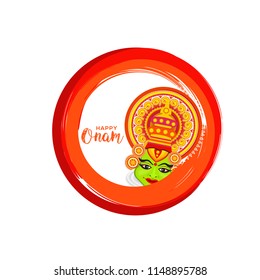 Illustration Of Happy Onam Background.