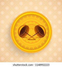 Illustration Of Happy Onam Background.
