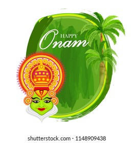 Illustration Of Happy Onam Background.