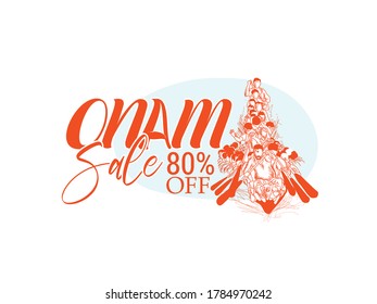 illustration of Happy Onam festival of South India Kerala