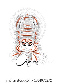 illustration of Happy Onam festival of South India Kerala