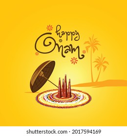 illustration of Happy Onam festival of South India Kerala