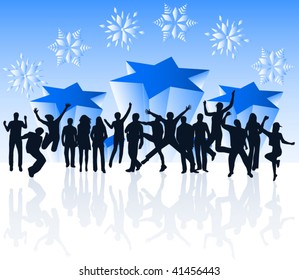 Illustration of happy people