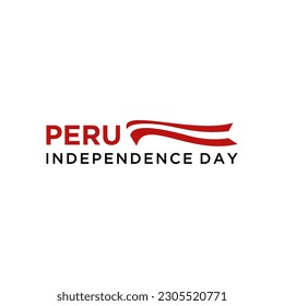Illustration Happy Peru Independence Day July 28th Celebration Vector Design.