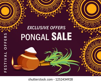 Illustration of Happy Pongal.
