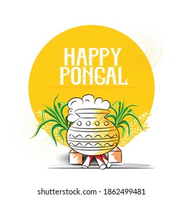 illustration of Happy Pongal Festival of Tamil Nadu South India