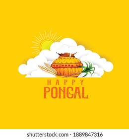 illustration of Happy Pongal Festival of Tamil Nadu South India