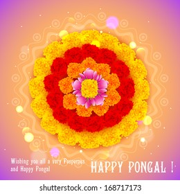 illustration of Happy Pongal greeting background