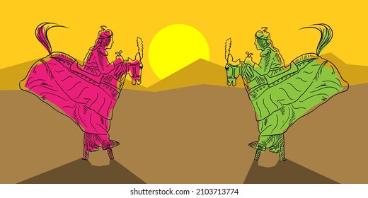 illustration of Happy Pongal Holiday Harvest Festival of Tamil Nadu India greeting background, Tamil traditional culture
