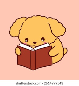 Illustration of a happy poodle Cute and adorable
