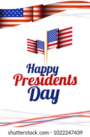 Illustration Of Happy Presidents Day Background.