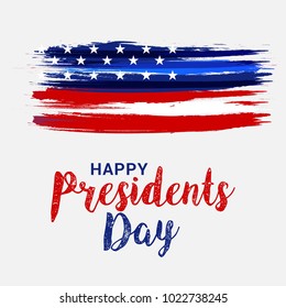 Illustration Of Happy Presidents Day Background.