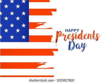 Illustration Of Happy Presidents Day Background.