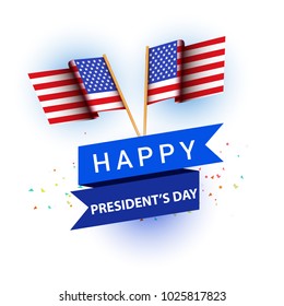 Illustration Of Happy Presidents Day Background.