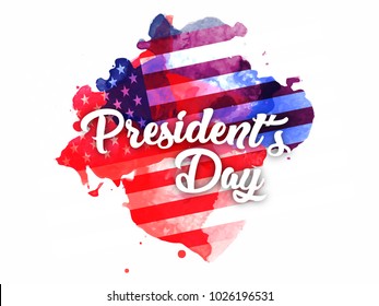Illustration Of Happy Presidents Day Background.