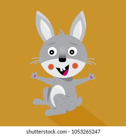 Illustration of Happy rabbit. 