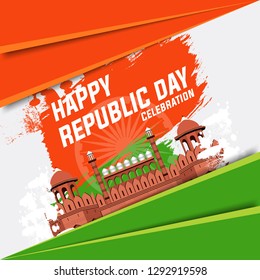 illustration of Happy Republic Day of India background - Vector