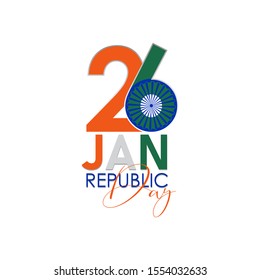 illustration for Happy Republic day of India celebration.26 January