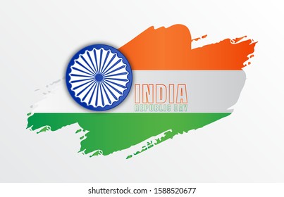 illustration for Happy Republic day of India celebration.26 January