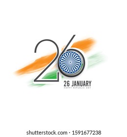 illustration for Happy Republic day of India celebration.26 January