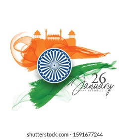 illustration for Happy Republic day of India celebration.26 January