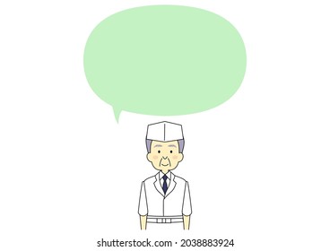 Illustration of a happy restaurant worker with his problems solved.