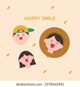 Illustration of a happy smiley face