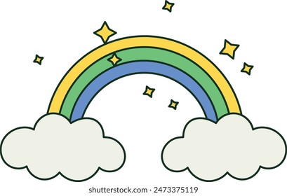 Illustration of Happy St. Patrick's Day. Isolated on White Background.