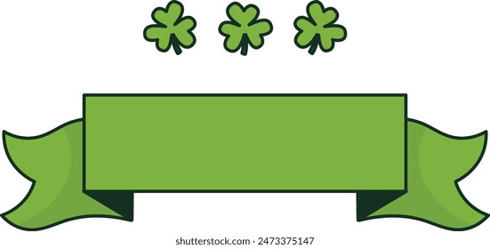 Illustration of Happy St. Patrick's Day. Isolated on White Background.