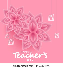 Illustration Happy Teachers Day Greeting Card Stock Vector (Royalty ...