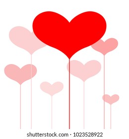 illustration happy valentine day with ornament for decorative festival of love,greeting valentine paper card with lettering,red heart on white background