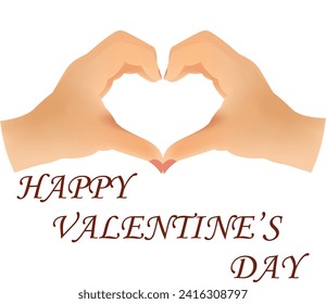 illustration of happy valentines day hand vector design
