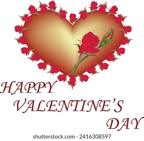 illustration of happy valentines day love vector design on a white background