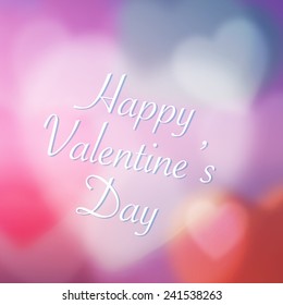 Illustration of Happy Valentine's Day Vector Background with Heart Love Shape. Romantic celebration greeting card template