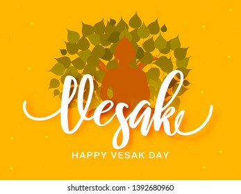Illustration Of Happy vesak Day Or Buddha Purnima Background.