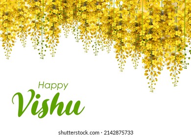 illustration of Happy Vishu new year Hindu festival celebrated in the Indian state of Kerala