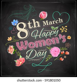 illustration of Happy Women's Day greetings background