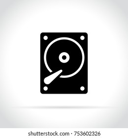 Illustration of hard drive disk icon concept