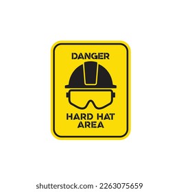 illustration of hard hat, head protection at work.