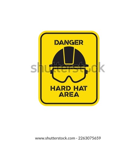 illustration of hard hat, head protection at work.