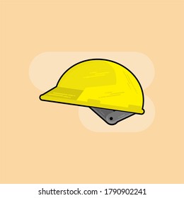 illustration of hard hats flat design