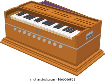 Illustration of Harmonium vector design