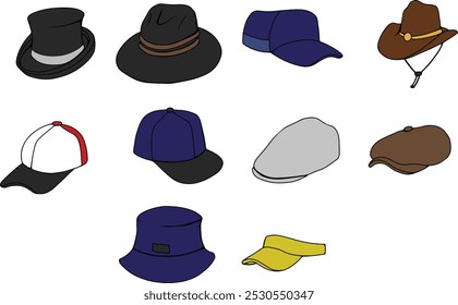 illustration hat and cap design pack