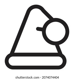 illustration of a hat in christmas celebration styled with line icon. Triangular and circular hat shapes that are suitable for use in a website, social network, celebration events