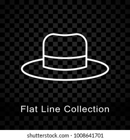 Illustration of hat icon on checkered background