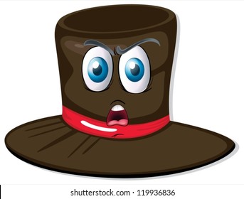 ilustración de un sombrero sobre un fondo blanco