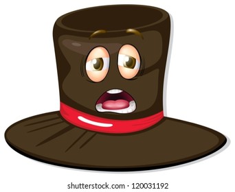 ilustración de un sombrero sobre un fondo blanco