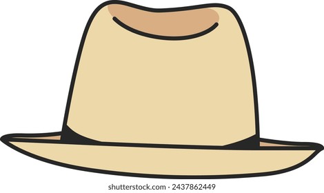 Illustration of a hat on a white background. Vector illustration.