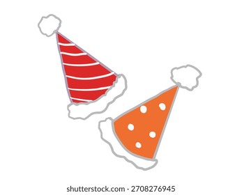 Ilustração de um chapéu usado no Natal