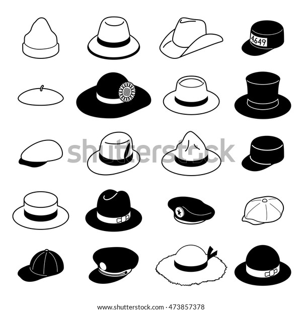 Illustration Hats Stock Vector (Royalty Free) 473857378 | Shutterstock